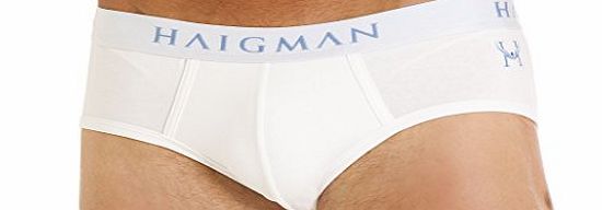 Haigman Mens Haigman Designer Cotton Stretch Briefs Slips Underwear Single Pack In Box