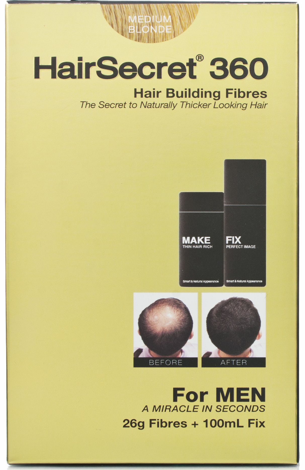 HairSecret 360 For Men Medium Blonde