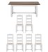 Halkham Dining Table with 6 Ladder-Back Dining