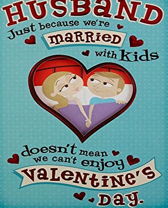 Hallmark Valentines Day Husband Humour Cut Out Design Red Foil Decoration Card - Medium