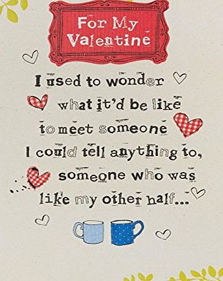 Hallmark Valentines Day Traditional Three Page Paper Insert Card - Medium