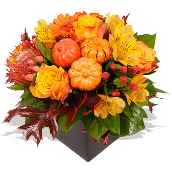 Halloween Cube - flowers