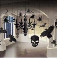 Halloween Dec Kit - Glitter Chandelier and Cut Out
