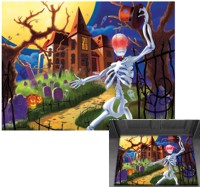 halloween Light Up Screaming Door Mat