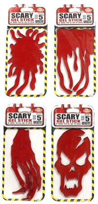 Halloween Scary Gel Cling - 1 of Asst