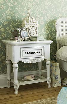 Halo French Painted Bedside Table