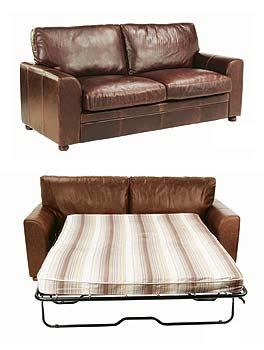 Halo Soho Leather 3 Seater Sofa Bed