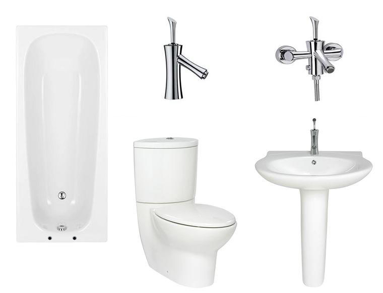 Suite Package A-s (basin wc steel bath taps)