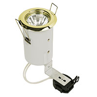 HALOLITE Fire Rated Fixed Downlight MR16 Brass 12V