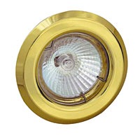 Fixed GZ/GU10 Polished Brass Mains Voltage Downlight
