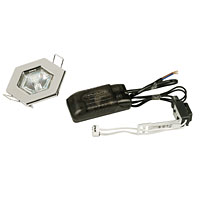 HALOLITE Fixed Hexagon Head Downlighter Kit Chrome