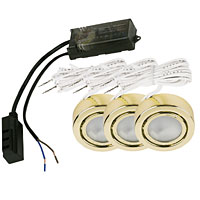 HALOLITE G4 Fixed Under Cabinet Down Light Pack Brass