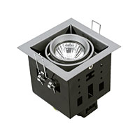 HALOLITE GU10 Adjustable Downlight Single Satin Silver