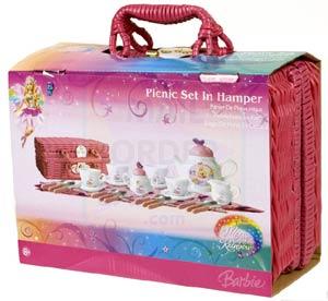 Halsall Barbie Fairytopia Magic Of The Rainbow In Hamper Picnic Set