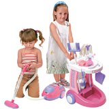 Cleaning Trolley and Vacuum cleaner Set - Pink