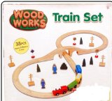 Wooden Train Set 35 piece ( Accessories included )