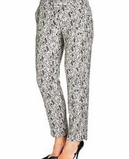 Halston Heritage Black and white silk blend trousers