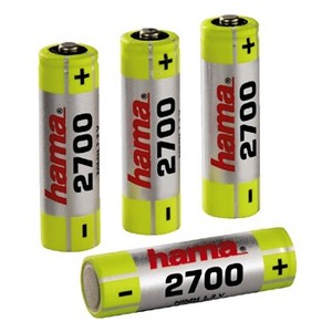 Hama 2700mAh NiMH Rechargeable Batteries - 4 x AA