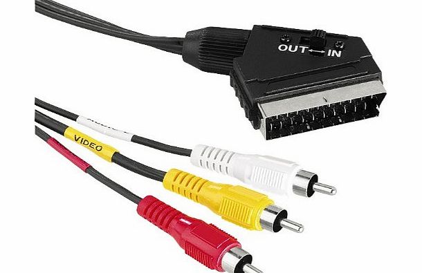 Hama 3 Phono to SCART Switchable cable, 1.5m