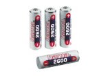 AA 2600 mAh Rechargeable Battery - FOUR PACK