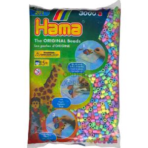 Hama Beads Hama 3000 Beads Pastel Mix Midi Beads