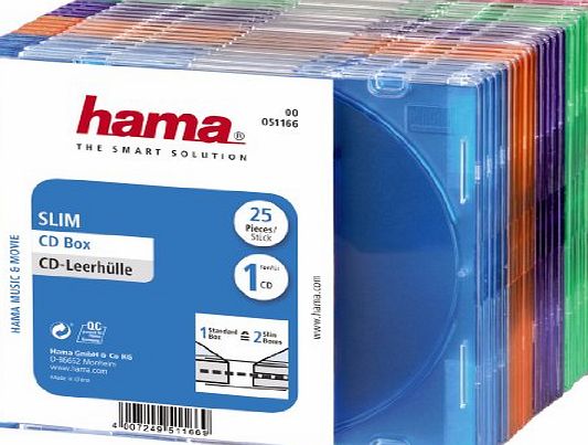 Hama CD/DVD Slim Boxes - Assorted Colours