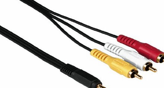 Hama Hamma 3.5mm Jack to 3x Video/Stereo RCA Plag Connection Cable - 2m
