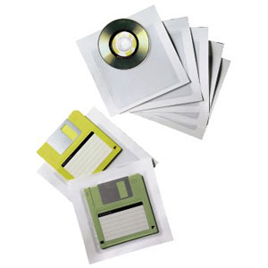 hama Mini CD and DVD (8cm) and 3.5andquot; Diskette- Self Adhesive Sleeves (Pack of 10) - 78318 - TO CLEA