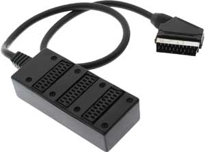 hama Multimedia - Scart Splitter, 3-fold - 42947