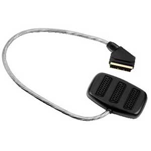 hama Multimedia - Scart Splitter 3-way (Gold) - 56452