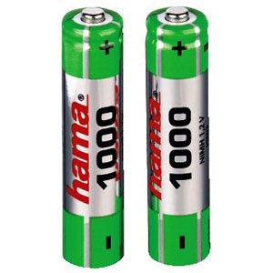 hama Ni-Mh Rechargeable AAA - 1000 mAh - Pack of 2 (in Case) - 73443 - #CLEARANCE