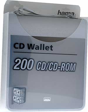 Hama Transparent Graphite CD Carry Case for 200 CDs - 51407