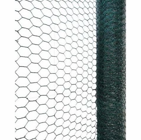 Hamble Distribution ltd Green Blade BB-CW116 10 x 0.9m PVC Coated Galvanized Wire Netting with 25mm Mesh