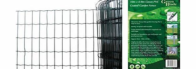 Hamble Distribution ltd Green Blade BB-CW131 10 x 0.9m PVC Coated Garden Fence - Green