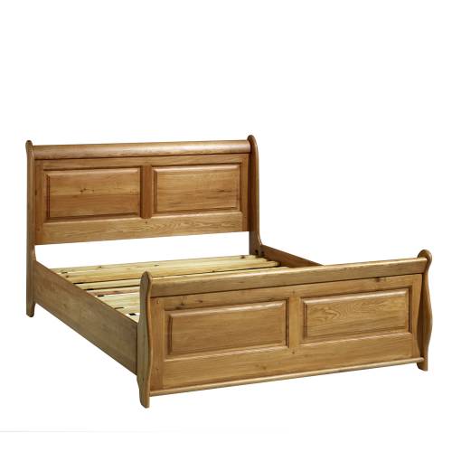 Hamilton Traditional Oak 4` Double Sleigh Bed