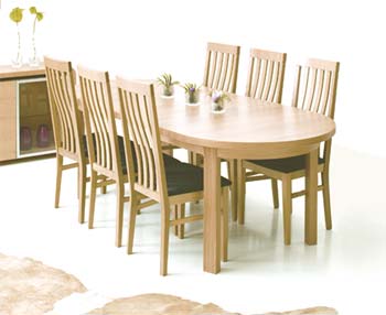 Be Extending Dining Set in Solid Oak