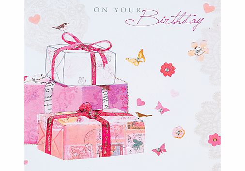 Hammond Gower Pink Gifts Birthday Card