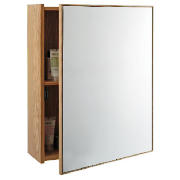 Hampshire Oak Mirror Cabinet With 2 Tier Storage