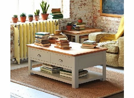 Hampstead Stone Grey 2 Drawer Coffee Table 390.018