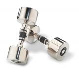 Hampton Beauty Grip Chrome Dumbells - 2x9kg