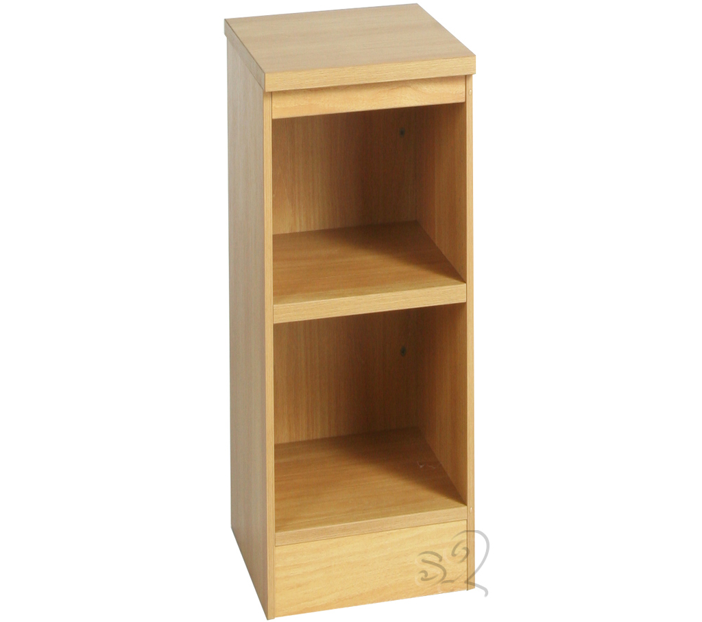 Beech Narrow Bookcase with 1 shelf 660mm