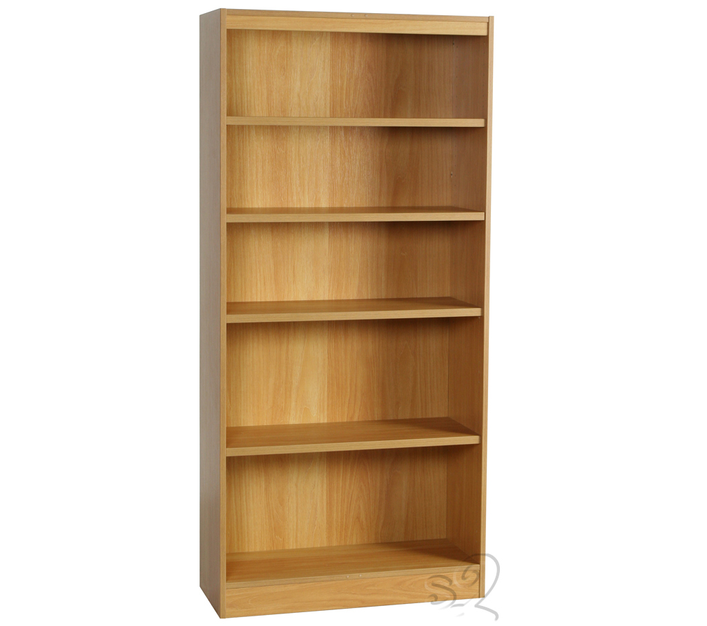 Hampton Beech Wide Bookcase with 4 shelves