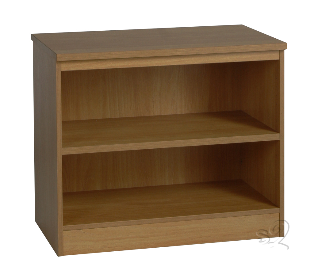 Hampton English Oak wide Bookcase with 1 shelf