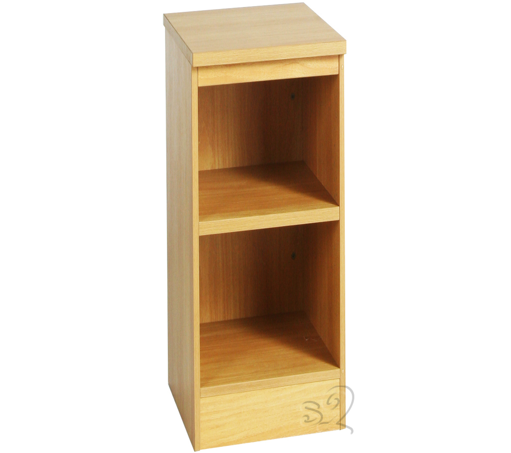Oak Narrow Bookcase with 1 shelf 660mm