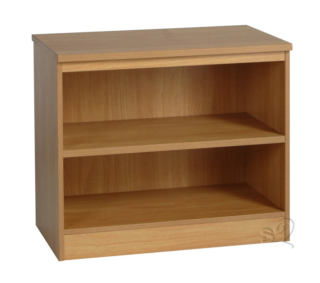 Hampton Oak wide Bookcase with 1 shelf