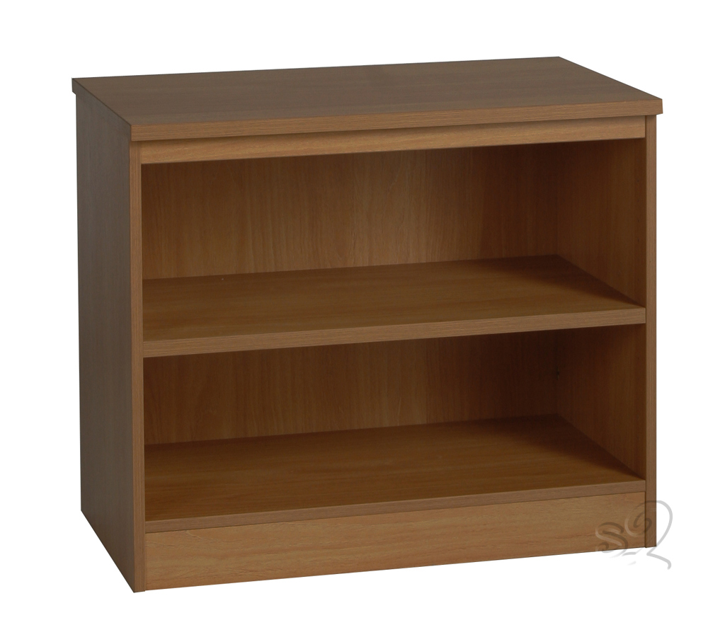 Hampton Teak wide Bookcase with 1 shelf