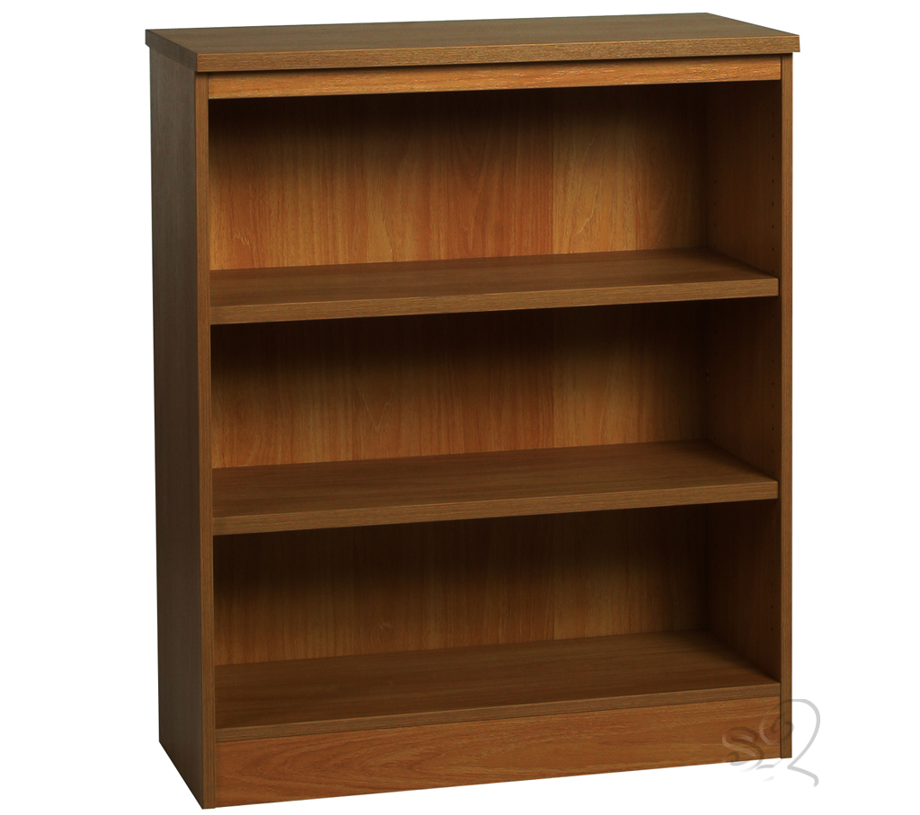 Teak Wide Bookcase with 2 shelves