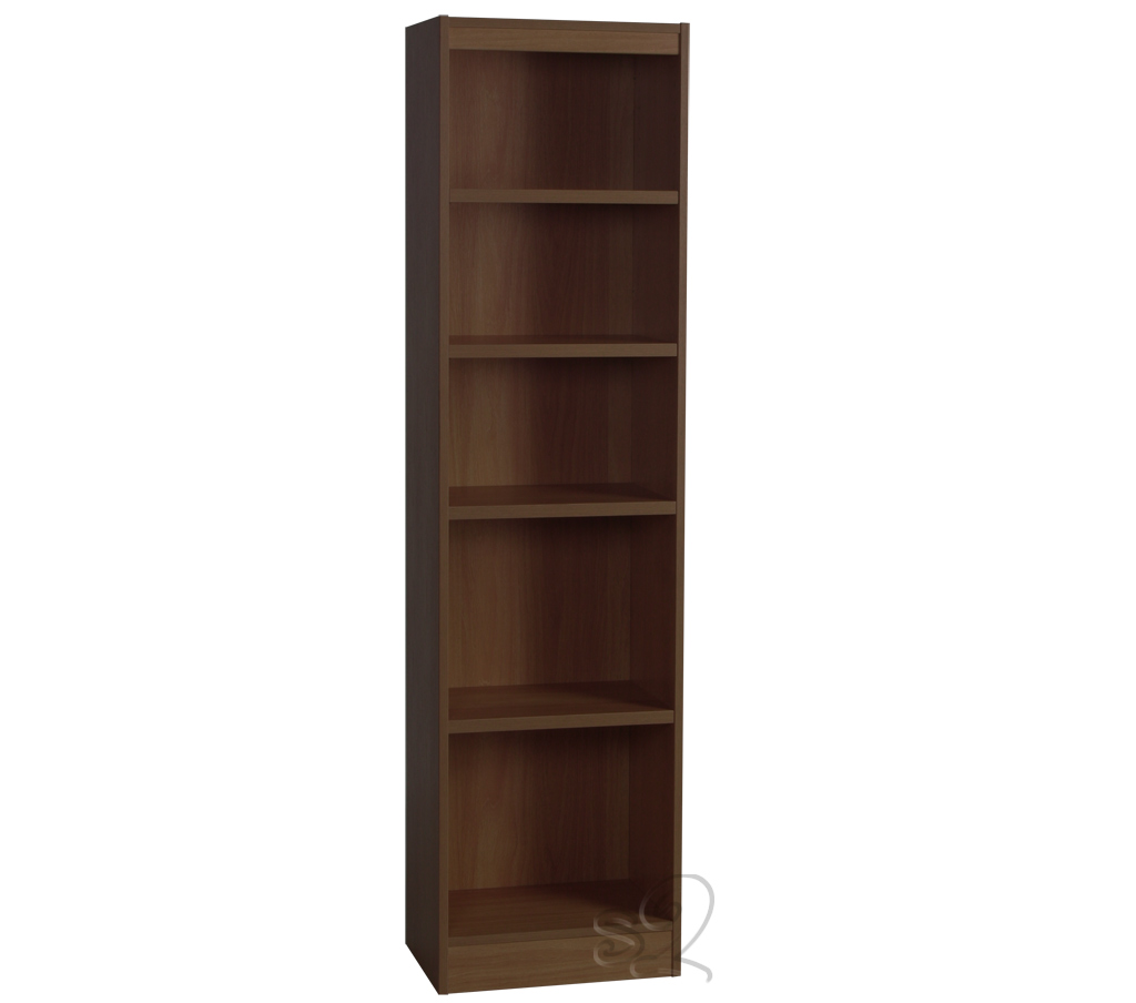 Hampton Walnut Bookcase with 4 shelves