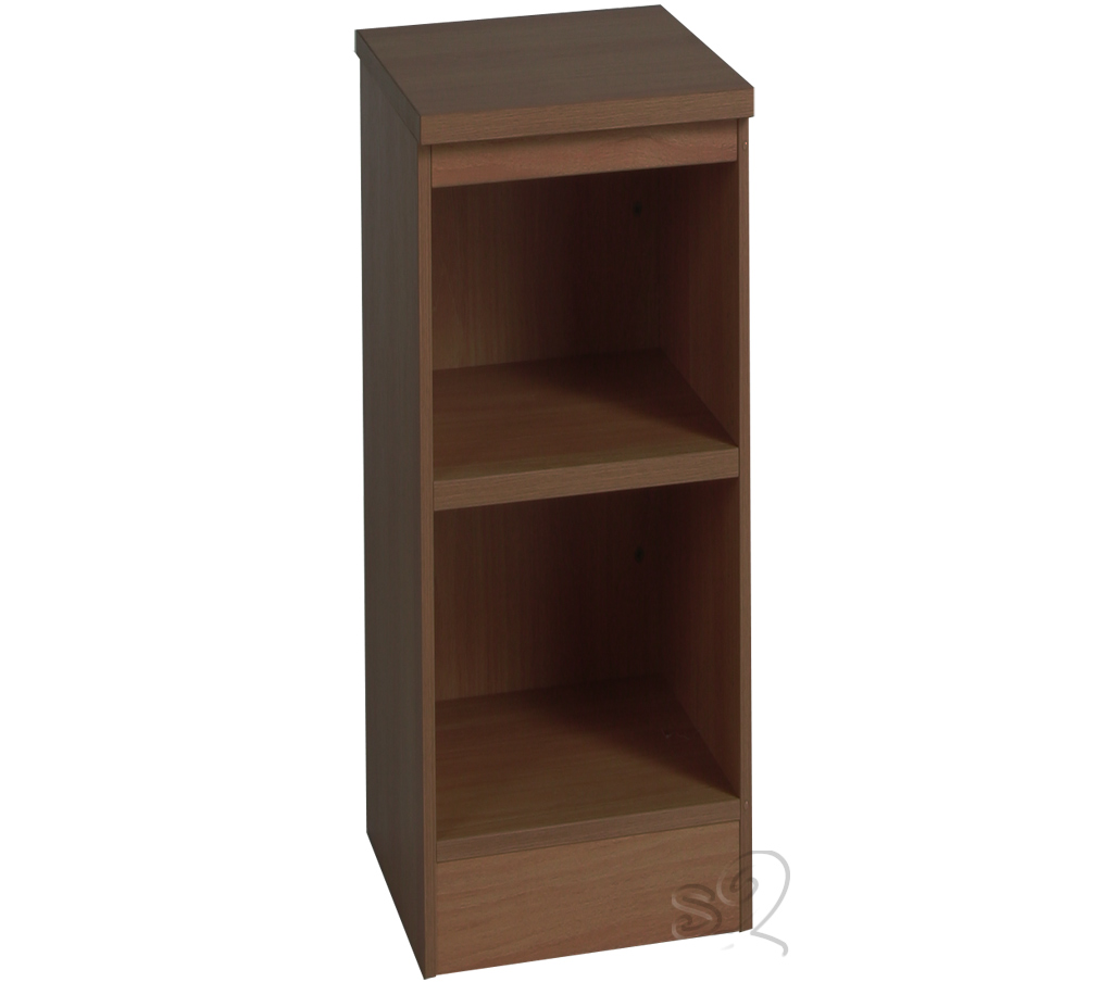 Walnut Narrow Bookcase with 1 shelf 660mm