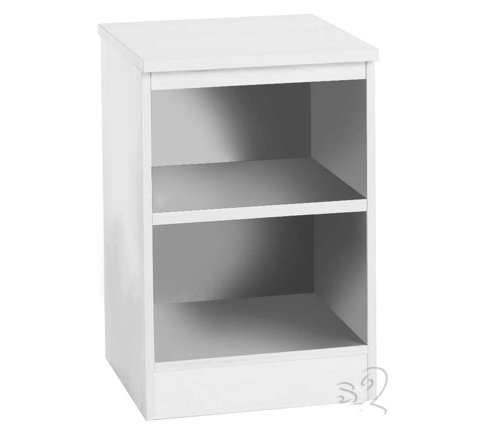 Hampton White Bookcase with 1 shelf